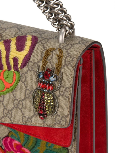 Shop Gucci Moth Embroidered Dionysus Shoulder Bag