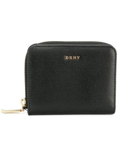 Shop Donna Karan Mini Zip Around Purse - Black