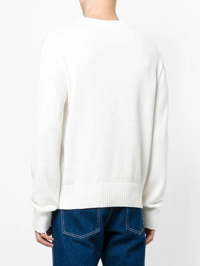 Shop Ami Alexandre Mattiussi Crewneck Sweater In White