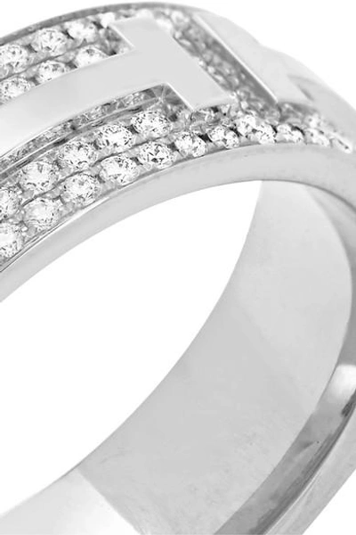 Shop Tiffany & Co 18-karat White Gold Diamond Ring