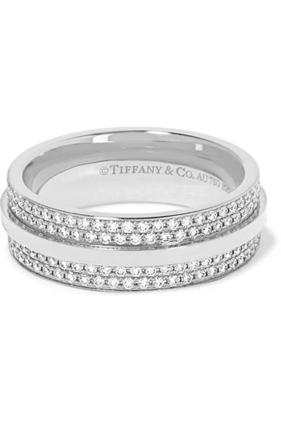 Shop Tiffany & Co 18-karat White Gold Diamond Ring