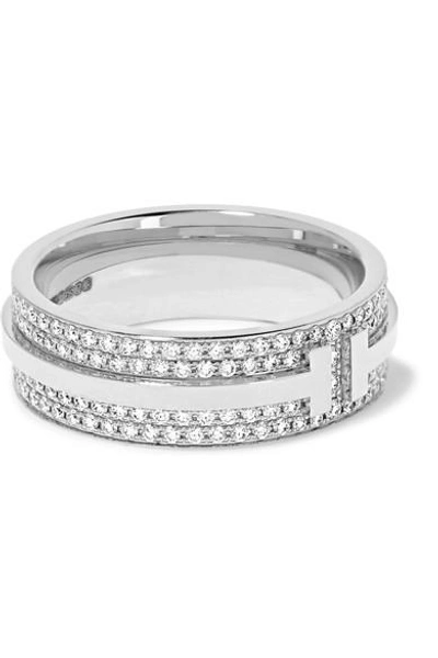 Shop Tiffany & Co 18-karat White Gold Diamond Ring