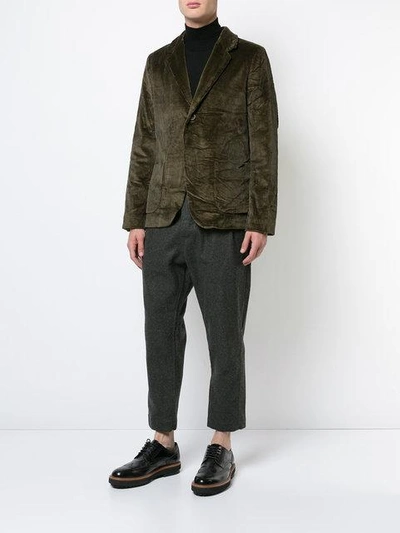 Shop Casey Casey Corduroy Blazer In Green