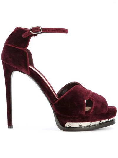 Shop Alexander Mcqueen Mod Heels In Red