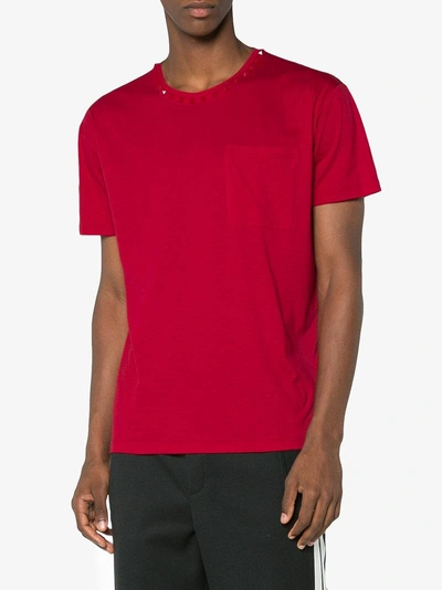 Shop Valentino Rockstud T Shirt With Chest Pocket In 0