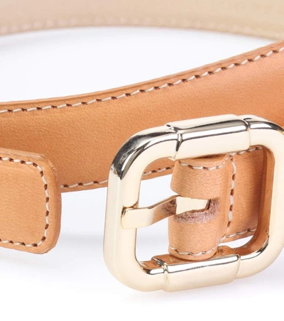 Shop Apc Mérima Leather Belt In Brown