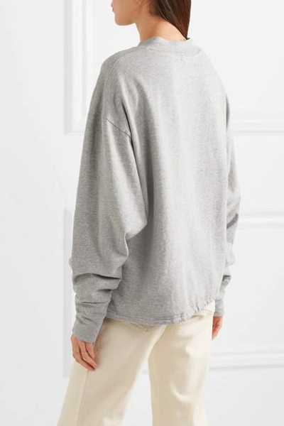 Shop Bassike Organic Cotton-jersey Sweatshirt In Gray