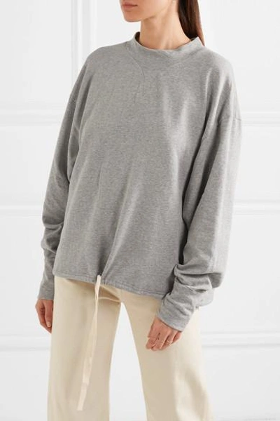 Shop Bassike Organic Cotton-jersey Sweatshirt In Gray