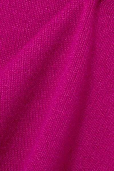 Shop Helmut Lang Cropped Cashmere Sweater In Magenta