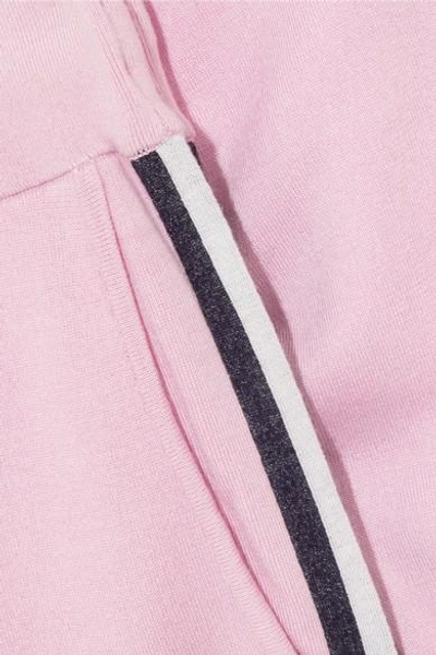 Shop Olivia Von Halle Missy Malibu Silk-blend Sweatshirt And Track Pants Set In Baby Pink