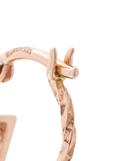 Shop Maria Black Diamond Cut Viper Earring In Metallic
