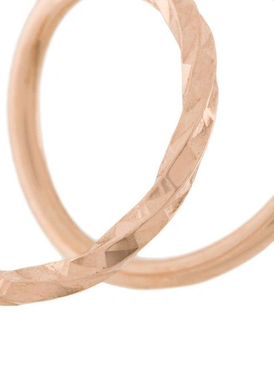 Shop Maria Black 14kt Gold Diamond Cut Twirl Earring In Metallic