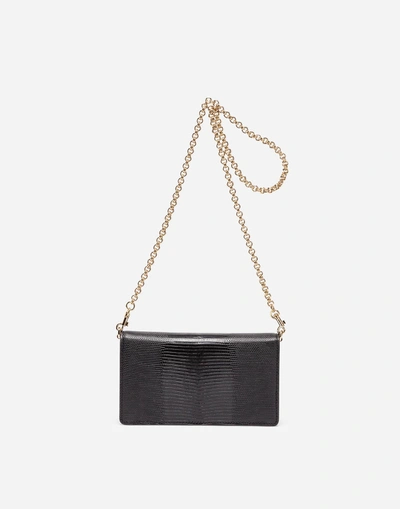 Shop Dolce & Gabbana Mini Leather Lucia Bag In Black
