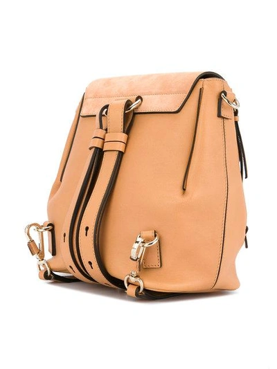 Shop Chloé Small Faye Backpack - Nude & Neutrals