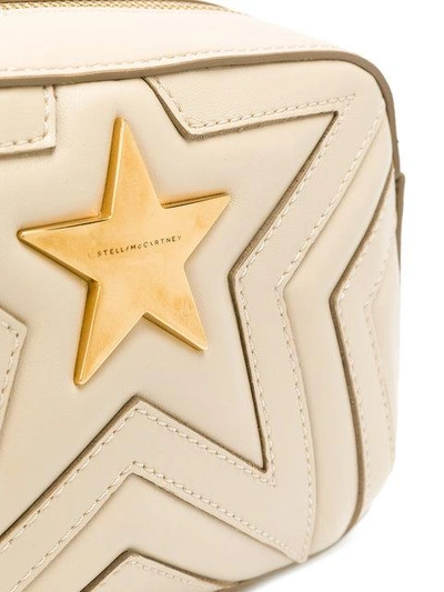 Shop Stella Mccartney Star Patch Shoulder Bag In Neutrals