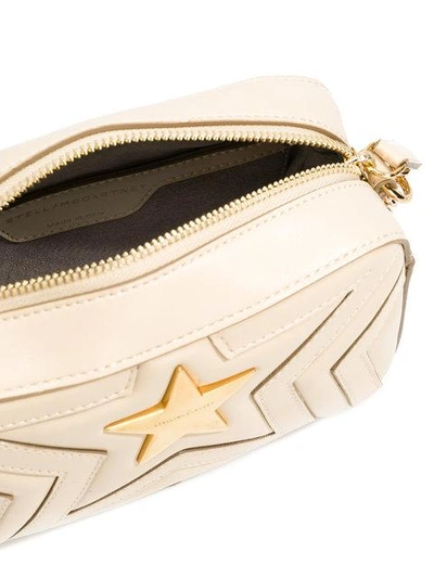 Shop Stella Mccartney Star Patch Shoulder Bag In Neutrals