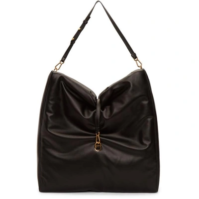 Shop Stella Mccartney Black Big Bubble Hobo Bag In 1000 Black