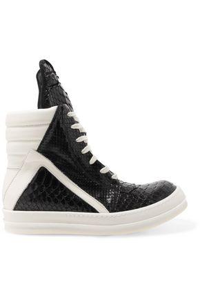 rick owens leather high top