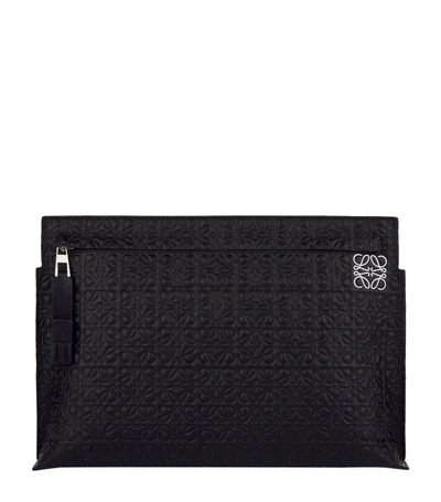 Shop Loewe T Repeat Pouch In Navy