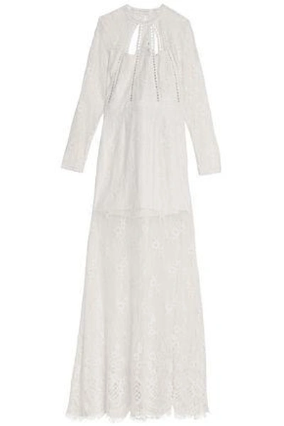 Shop Alexis Woman Rizer Cutout Lace Gown White