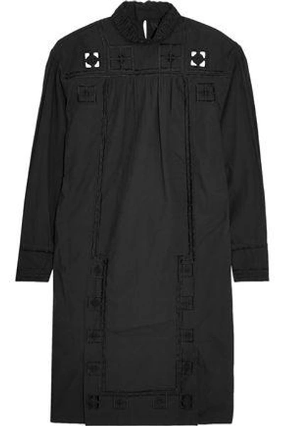 Shop Isabel Marant Woman Samuel Cutout Embroidered Cotton Dress Black