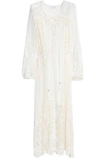 Shop Zimmermann Embroidered Fil Coupé Georgette Coverup In White