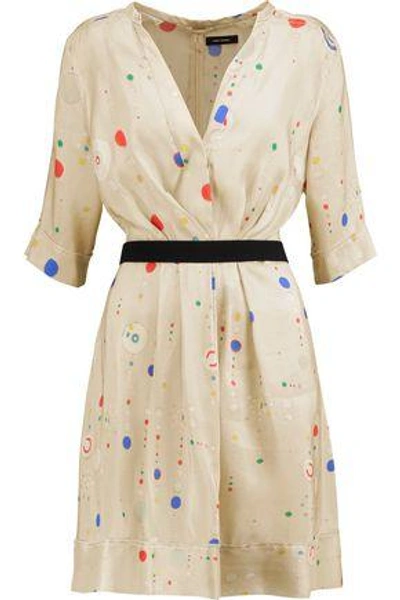 Shop Isabel Marant Woman Printed Silk Mini Dress Multicolor
