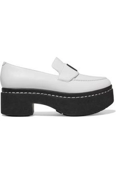 Shop Opening Ceremony Woman Agnes Platform Leather Loafers White