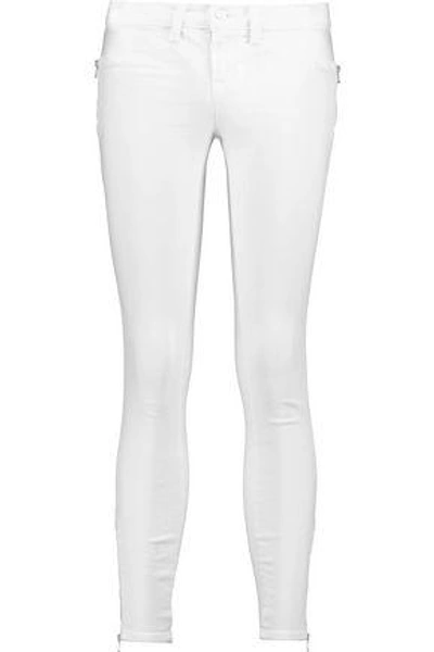 Shop J Brand Mid-rise Skinny Jeans In White