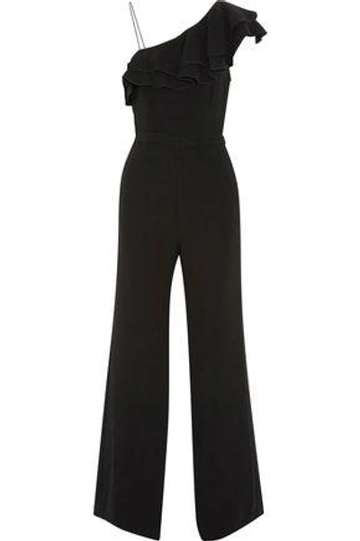 Shop Rachel Zoe Woman Osborne Ruffled Crepe Jumpsuit Black