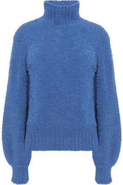 Shop Zimmermann Woman Wool-blend Turtleneck Sweater Blue