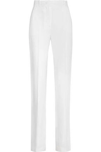 Shop Givenchy Woman Straight-leg Pants In White Stretch-cady White