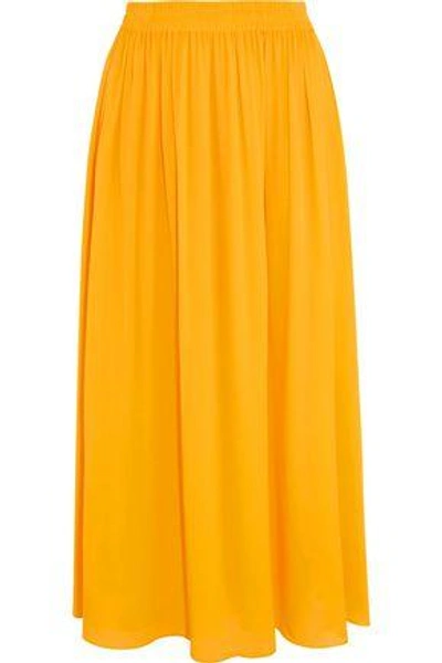 Shop Emilio Pucci Woman Georgette Midi Skirt Marigold