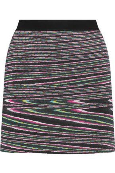 Shop Missoni Woman Intarsia Wool-blend Mini Skirt Black