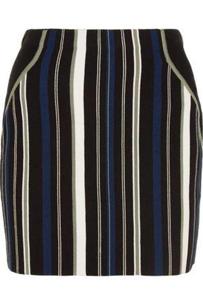 Shop 3.1 Phillip Lim / フィリップ リム Woman Striped Stretch Cotton-blend Mini Skirt Black