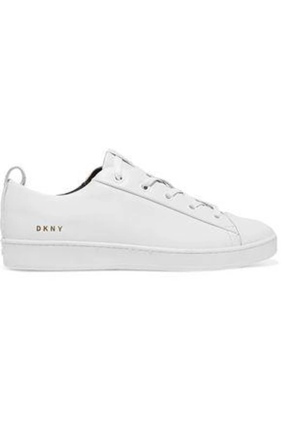 Dkny Woman Brayden Leather Trainers White | ModeSens