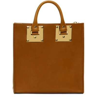 Shop Sophie Hulme Tan Square Albion Tote