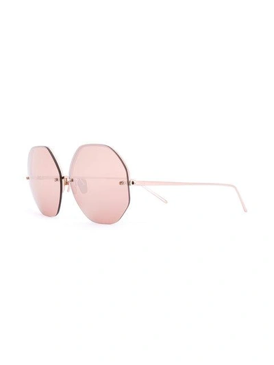 Shop Linda Farrow Oversized Sunglasses - Pink