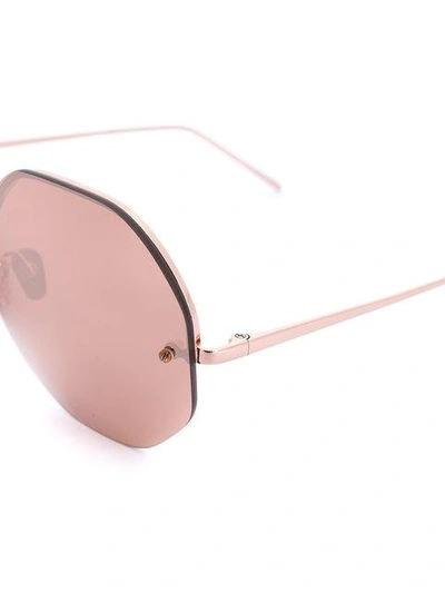 Shop Linda Farrow Oversized Sunglasses - Pink
