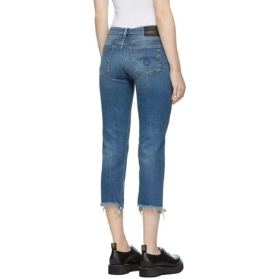 Shop R13 Blue Straight Boy Jeans In Bayliss W/r