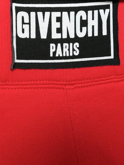 Shop Givenchy Logo Patch Destroyed Bermuda Shorts