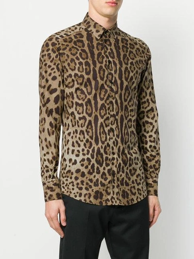 Shop Dolce & Gabbana Leopard Print Shirt