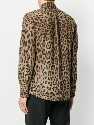 Shop Dolce & Gabbana Leopard Print Shirt