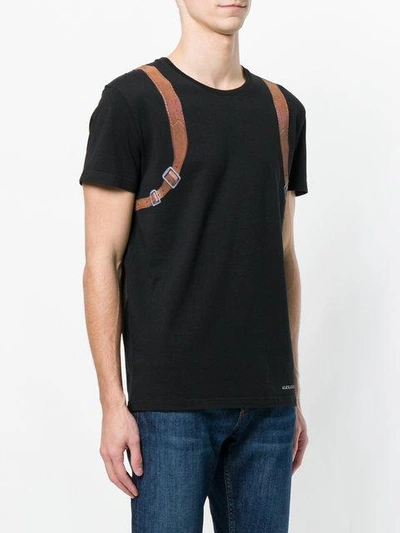 Shop Alexander Mcqueen Backpack Print T-shirt - Black