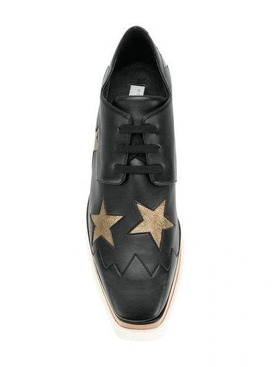 Shop Stella Mccartney Silver Stars Elyse Shoes In Black