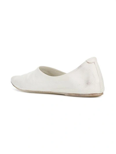 Shop Marsèll Pointed Toe Ballerina Pumps - White