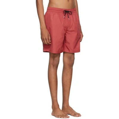 BURBERRY RED GUILDES SWIM SHORTS