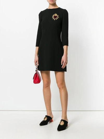 A-line embroidered dress