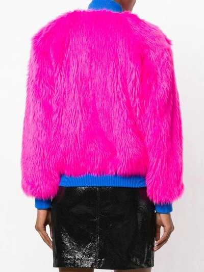Shop Alberta Ferretti Two-tone Faux Fur Jacket