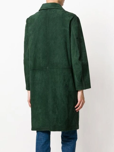 Shop Golden Goose Nives Double Breasted Coat In Green